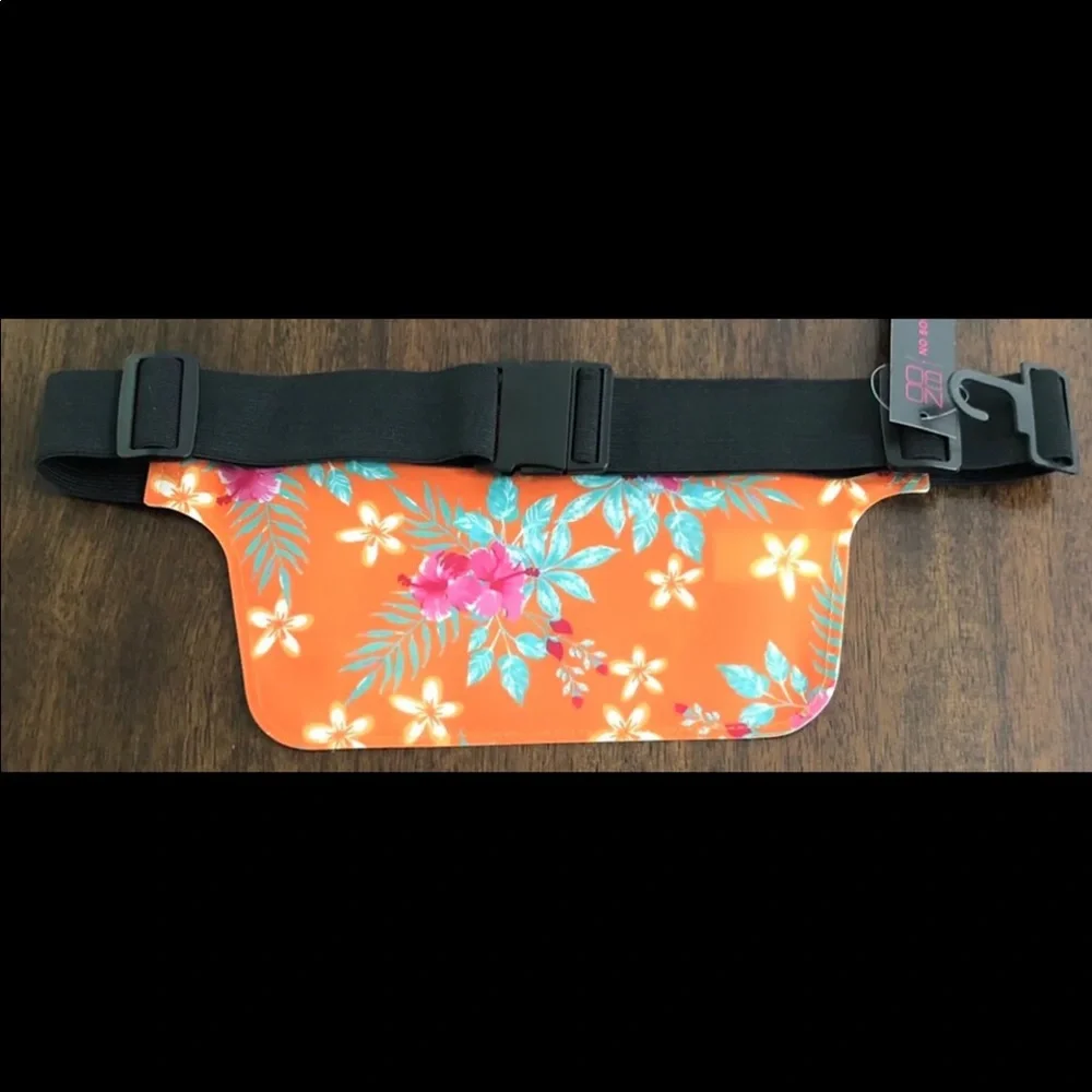 Cellphone and accessories Belt Bag waist crossbody shoulder straporange floral.